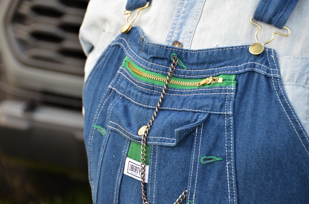 Worn denim workwear details