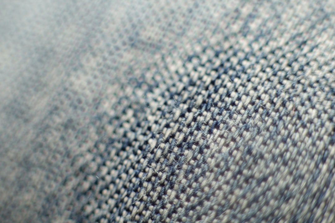 Close-up texture of selvedge denim weave