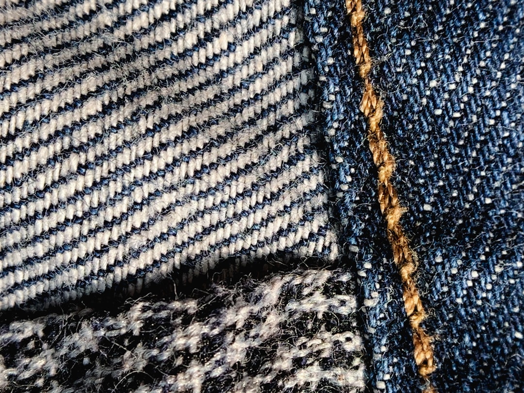 1950s American factory interior, raw denim
